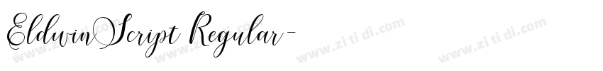 EldwinScript Regular字体转换 EldwinScript Regular字体转换